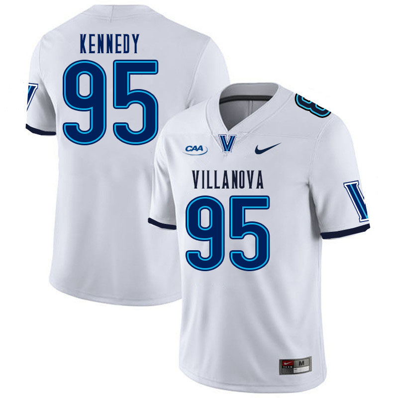 Men #95 Mike Kennedy Villanova Wildcats College Football Jerseys Stitched Sale-White